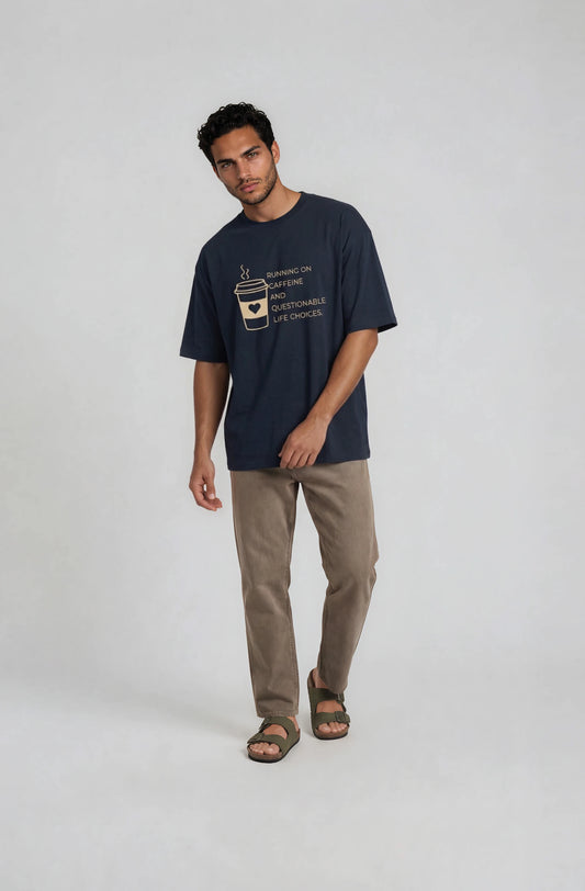 Caffeine & Life Choices Oversized Tee